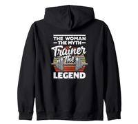 Woman The Myth Trainer The Legend Female Personal Trainer Zip Hoodie