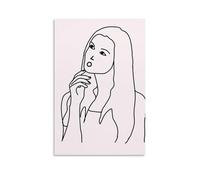 Woman Thinking Line Art Minimalistic Abstract Art Poster Canvas Wall Art Painting Office Home Decor Gifts 20x30inch(50x75cm)