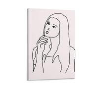 Woman Thinking Line Art Minimalistic Abstract Art Poster Canvas Wall Art Painting Office Home Decor Gifts 16x24inch(40x60cm)
