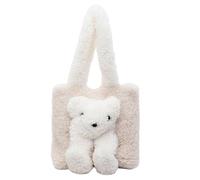 Woman Tote bags,Womens Handbags,Cross Body Bag Women,Handbags for Women With Bear,Cute Total Bags,Furry Bags for Woman,Spacious Bags, Perfect for Students Go To School and Women Heading to work.