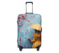 Woman Under Blossoming Tree Travel Luggage Covers - Elasticity Suitcase Covers Protector for Luggage 18-32 Inch