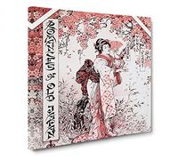 Woman Under the Cherry Blossom Tree Asian Japanese Canvas Wall Art Print Ready to Hang, Framed Picture for Living Room Bedroom Home Office Décor, 20x20 Inch (50x50 cm)