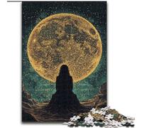 Woman Under The Moon 1000 Piece Jigsaw Puzzle for Adults And Teenagers, for Age 14 Years And over Stress Relief Christmas Game Presents for Women (26x38cm)