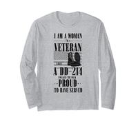 Woman Veteran DD-214 I Walked The Walk Proud To Have Served Long Sleeve T-Shirt