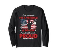 Woman Veteran DD-214 I Walked The Walk Proud To Have Served Long Sleeve T-Shirt