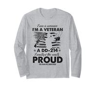 Woman Veteran DD-214 I Walked The Walk Proud To Have Served Long Sleeve T-Shirt