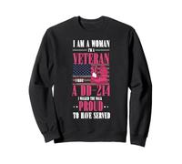 Woman Veteran DD-214 I Walked The Walk Proud To Have Served Sweatshirt