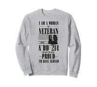 Woman Veteran DD-214 I Walked The Walk Proud To Have Served Sweatshirt