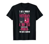 Woman Veteran DD-214 I Walked The Walk Proud To Have Served T-Shirt