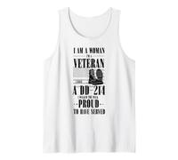 Woman Veteran DD-214 I Walked The Walk Proud To Have Served Tank Top