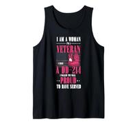 Woman Veteran DD-214 I Walked The Walk Proud To Have Served Tank Top
