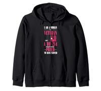 Woman Veteran DD-214 I Walked The Walk Proud To Have Served Zip Hoodie