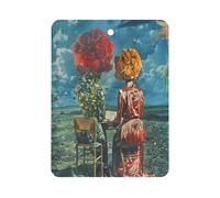 Woman With A Head of Roses Car Air Freshener Hanging Car Incense Chip Diffuser Scented Decor for Car Interior Accessories Black-style