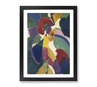Woman With A Parasol By Robert Delaunay Classic Painting Framed Print | A2 Black Framed Wall Art | Ready to Hang | Classic Historical Picture | Living Room Bedroom Lounge Office