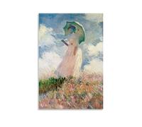 Woman with A Parasol, Facing Left, 1886, Claude Monet Poster (2) Print Photo Art Painting Canvas Home Decorative Bedroom Modern Decor 20x30inch(50x75cm)