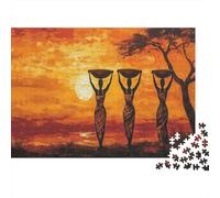 Woman with A Plate on Her HeadPuzzles 1000 Pieces for Adults for Adults 1000 Piece Puzzle Educational Challenge Games Home DecoratioTribal Style