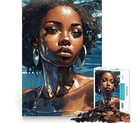 Woman with Broken Glass Skin 1000-piece Jigsaw Puzzles Think Exercise Game Tight Interlock No Gaps Interactive Brain Challenge for Home (38x52cm)