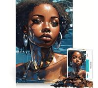 Woman with Broken Glass Skin 1000 Piece Jigsaws for Adults Brain Sharp Game Smooth Burr Free Surface Fascinating Hobby for Idle Moments (38x26cm)