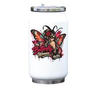 Woman with Butterfly Wings Art Vacuum Insulated Thermal Beverage Can Bottle White