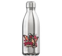 Woman with Butterfly Wings Art Vacuum Insulated Thermal Water Bottle Silver
