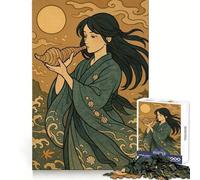 Woman with Conch Shell by The Sea Jigsaw Puzzles for Teenagers 1000 Pieces Memory Boost Restful Escape Fine Xmas Gift (38x26cm)