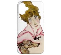 Woman with Greyhound (Edith Schiele) by Egon Schiele (1916) Case for iPhone 16 Plus