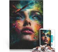 Woman with Landscape Eye1000 Piece Puzzle For Adults Stress Reliever Staycation Kill time Artists Collection, Fine Art 38x26cm