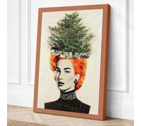 Woman with Rooted Tree Canvas Wall Art Print 30x20 Inch