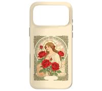 Woman With Roses Romantic Illustration Case for iPhone 17 Pro Max