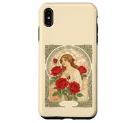Woman With Roses Romantic Illustration Case for iPhone XS Max