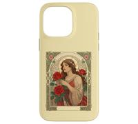 Woman With Roses Vintage Illustration Case for iPhone 14 Pro Max