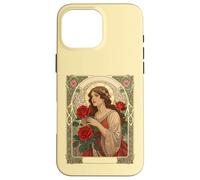 Woman With Roses Vintage Illustration Case for iPhone 16 Pro Max