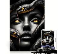 Woman with Snakes 1000 Pieces Jigsaw Puzzles for Teenagers Smart Exercise Leisure Activity Seamless Lock Birthday Gift (50x75cm)