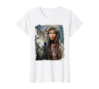 Woman Wolf Value Graphic T-Shirt, Women, White, S