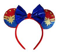 Woman Wonder Minnie Mouse Inspired Superhero Girls Alice Headband With Big 5" Top Bow Handmade Fancy Dress Cosplay