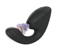 Womanizer Next Duo Rabbit Vibrator with 14 Suction & Vibration Levels and 10 Patterns | Dual Motor Dildo Sex Toy for Women with Clit Sucker & G-Spot Vibrator | Quiet Rechargeable Adult Toys | Black