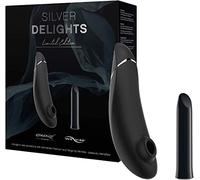 Womanizer/We-Vibe Delights Collection Vibrator & Clit Stimulator, Silver
