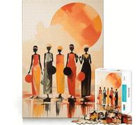 Womans African Jigsaw for Teenagers1000 Pieces Mental Boost Game Burr Free Clean Cut Pieces Easy to Learn Family Enjoyment (50x75cm)