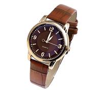 Woman's Blue Life Watch High End Glass Quartz Distinguished Women's Watch Mens Simple Watch (Coffee, One Size)