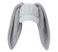 Woman's Bunny Baseball Cap Hip-hop Long Rabbit Ears Hats Cute Girl Hat, B Blue, One Size