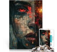 Womans Face1000 Piece teenager Puzzles Challenging To Complete But Fun And Humorous Every Piece is Unique - Challenging Family Fun Game 38x26cm