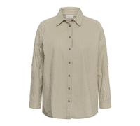 Woman's shirt KAFFE Curve Nana Striped Beige 52