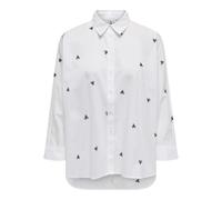ONLY Womens Onlnew Lina Grace Emb Shirt Noos WVN Blouse, Bright White Black Bow, L UK
