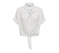ONLY Onlpaula Life S/S Tie Shirt WVN Noos, Cloud Dancer, M