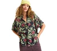 Roxy Beachy Nostalgia Crinkle - Women Black Short Sleeve Shirt