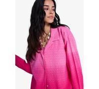 Roxy Ocean Gradient Long Sleeve Dress Pink M Woman