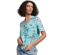 Superdry Vintage Beach Resort Short Sleeve Shirt Blue S Women