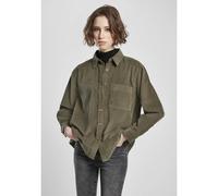 Woman's shirt Urban Classics corduroy oversized (grandes tailles) Vert 2XL