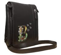 Womans Shoulder Bag Personalised Initial A to Z Letter Genuine Animal Leather Purse Alphabet Letter Monogram Gift For Mum Daughter Wife