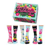 Womans Socks Novelty United Oddsocks Go Flamingo 6 Socks Floral UK 4 - 8